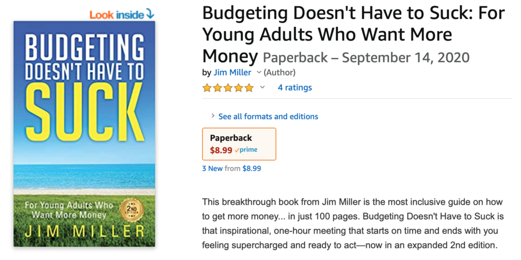 new book is here - budgeting doesn't have to suck for young adults who want more money 2nd edition